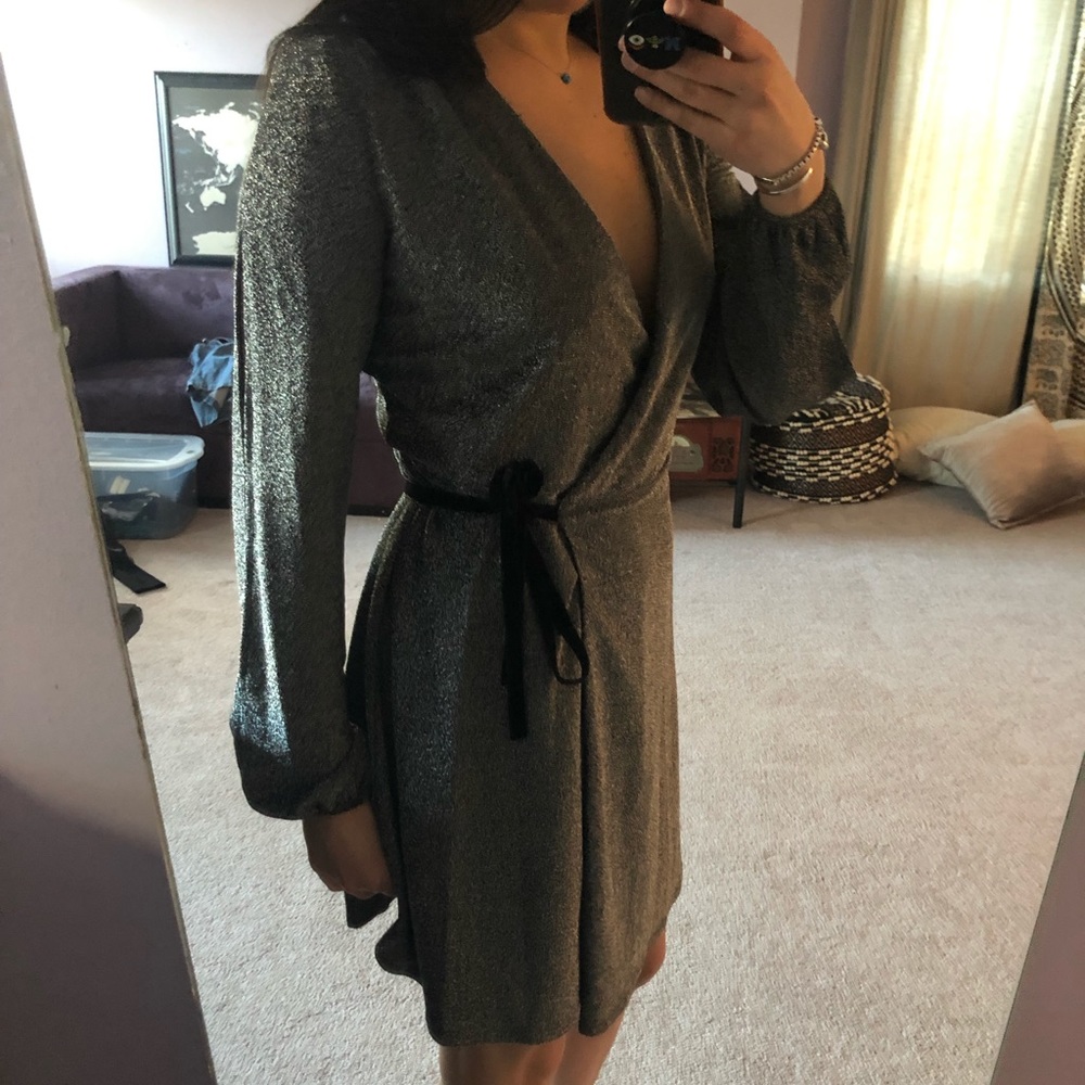 Design Lab sparkly wrap dress